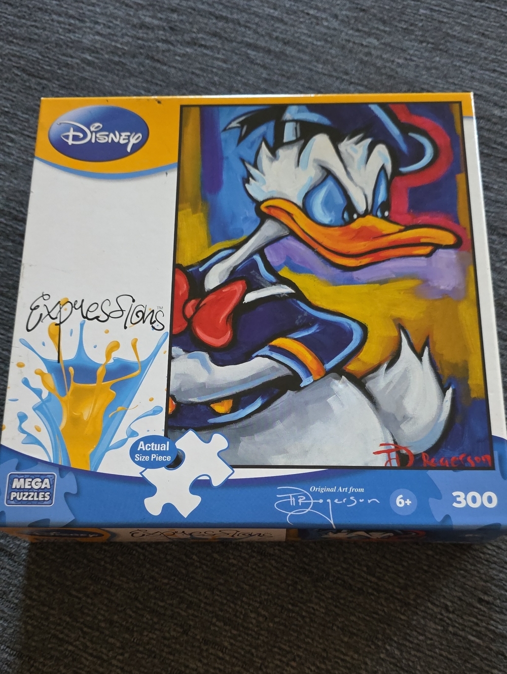 Disney Donald Duck Pop Art Print — Blue, Yellow, Red Puzzle